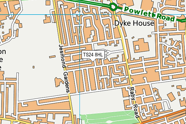 TS24 8HL map - OS VectorMap District (Ordnance Survey)