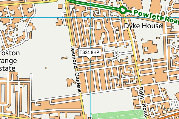 TS24 8HP map - OS VectorMap District (Ordnance Survey)