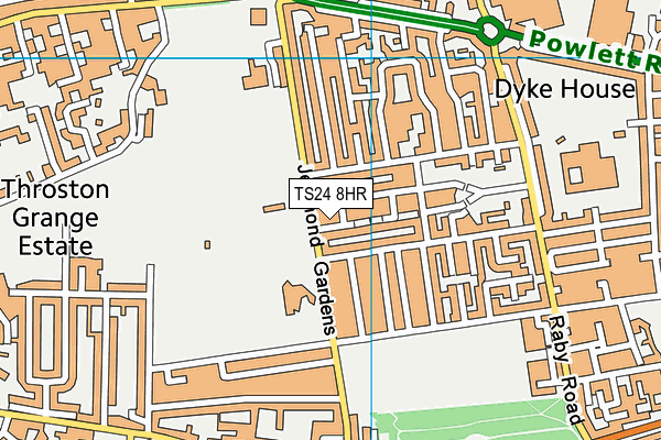 TS24 8HR map - OS VectorMap District (Ordnance Survey)