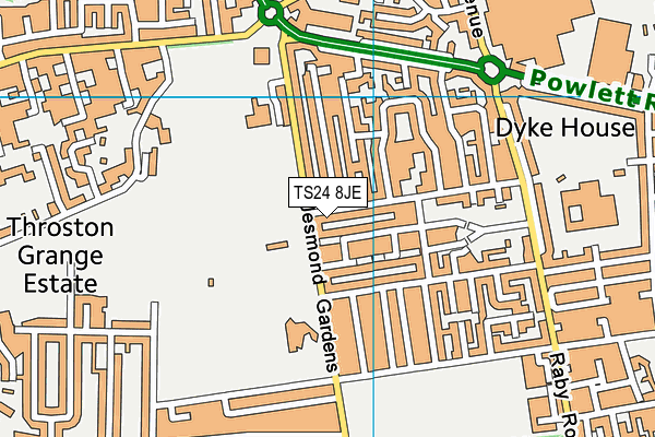 TS24 8JE map - OS VectorMap District (Ordnance Survey)