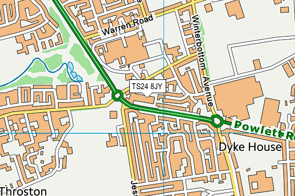 TS24 8JY map - OS VectorMap District (Ordnance Survey)