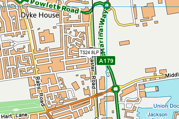 TS24 8LP map - OS VectorMap District (Ordnance Survey)