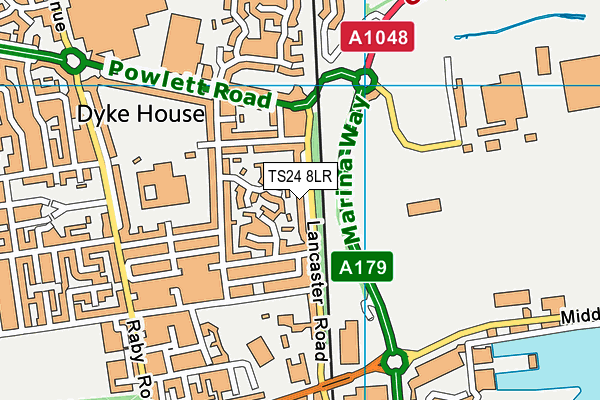 TS24 8LR map - OS VectorMap District (Ordnance Survey)