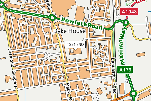 Dyke House Sport & Technology College map (TS24 8NQ) - OS VectorMap District (Ordnance Survey)
