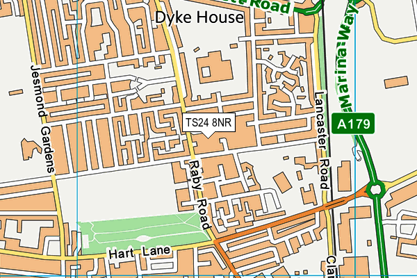 TS24 8NR map - OS VectorMap District (Ordnance Survey)