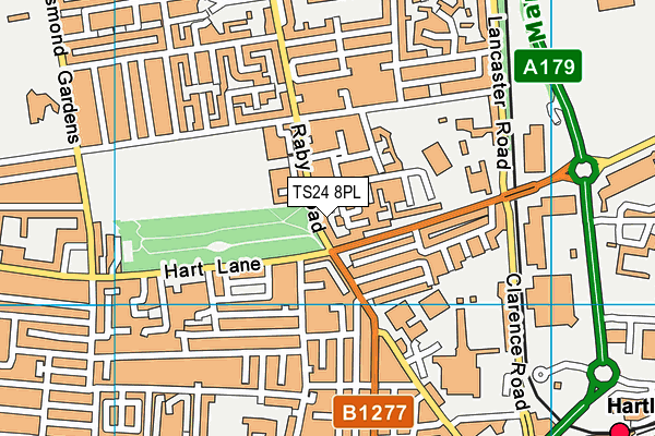 TS24 8PL map - OS VectorMap District (Ordnance Survey)