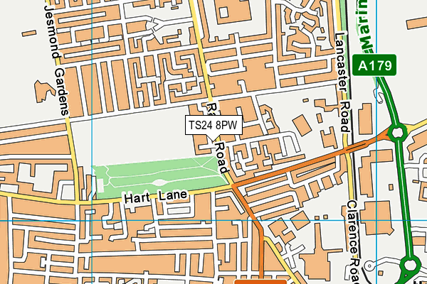 TS24 8PW map - OS VectorMap District (Ordnance Survey)