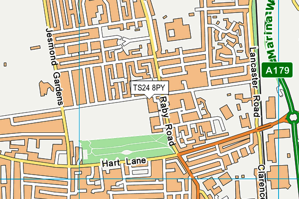 TS24 8PY map - OS VectorMap District (Ordnance Survey)