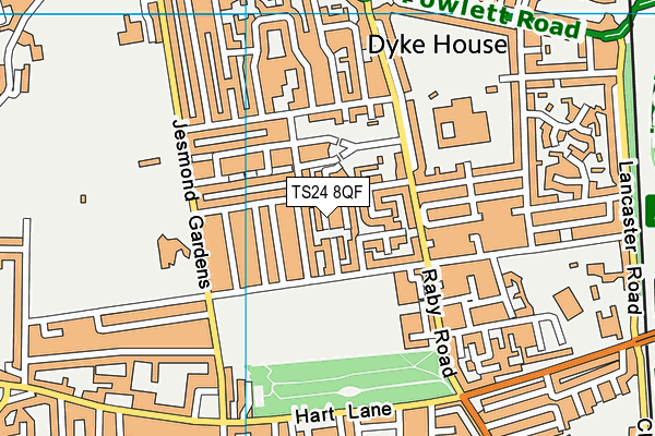 TS24 8QF map - OS VectorMap District (Ordnance Survey)