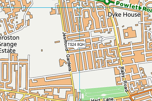 TS24 8QH map - OS VectorMap District (Ordnance Survey)