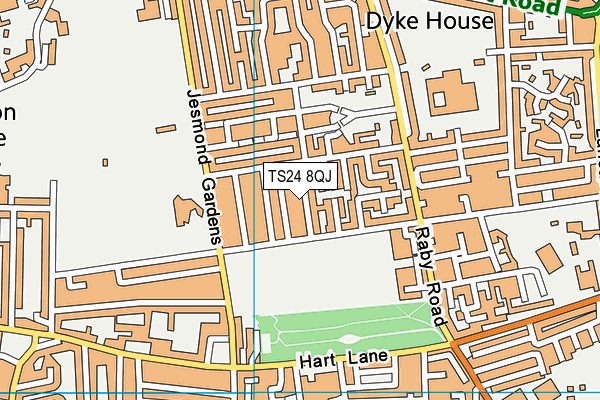 TS24 8QJ map - OS VectorMap District (Ordnance Survey)