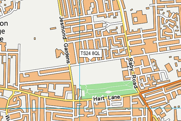 TS24 8QL map - OS VectorMap District (Ordnance Survey)