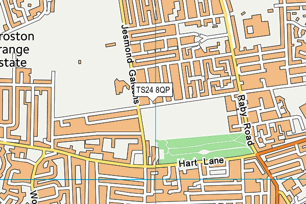 TS24 8QP map - OS VectorMap District (Ordnance Survey)