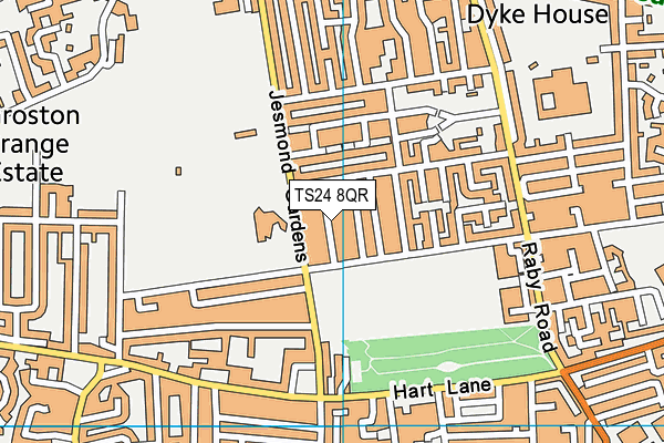 TS24 8QR map - OS VectorMap District (Ordnance Survey)