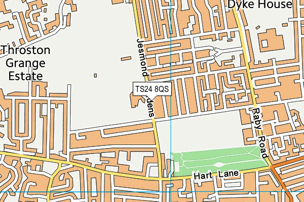 TS24 8QS map - OS VectorMap District (Ordnance Survey)