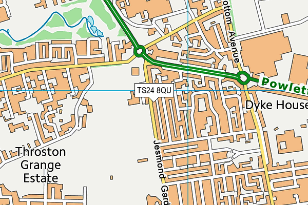 TS24 8QU map - OS VectorMap District (Ordnance Survey)