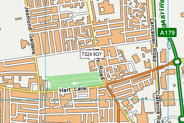 TS24 8QY map - OS VectorMap District (Ordnance Survey)