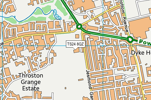 TS24 8QZ map - OS VectorMap District (Ordnance Survey)