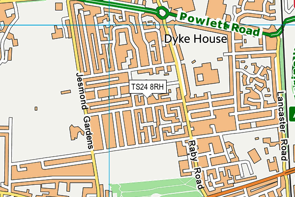 TS24 8RH map - OS VectorMap District (Ordnance Survey)