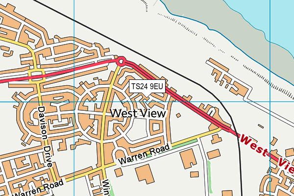 TS24 9EU map - OS VectorMap District (Ordnance Survey)