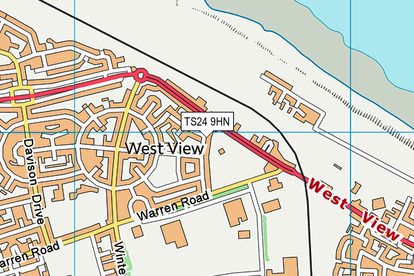 TS24 9HN map - OS VectorMap District (Ordnance Survey)