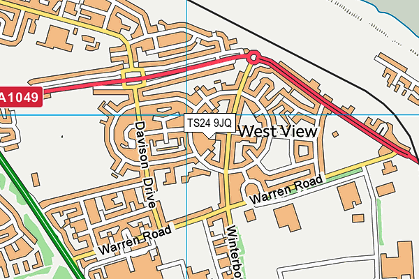 West View Community Centre map (TS24 9JQ) - OS VectorMap District (Ordnance Survey)