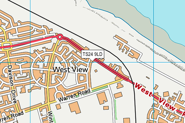 TS24 9LD map - OS VectorMap District (Ordnance Survey)