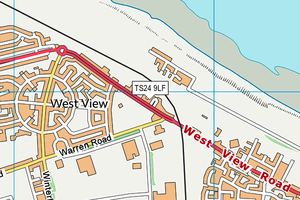 TS24 9LF map - OS VectorMap District (Ordnance Survey)