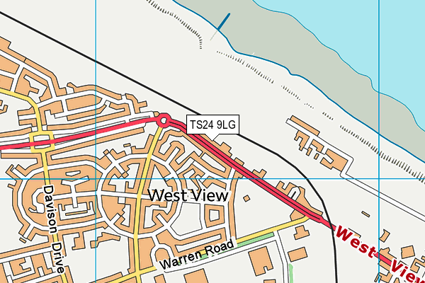 TS24 9LG map - OS VectorMap District (Ordnance Survey)