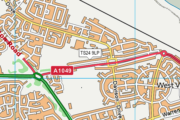 TS24 9LP map - OS VectorMap District (Ordnance Survey)