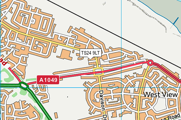 TS24 9LT map - OS VectorMap District (Ordnance Survey)