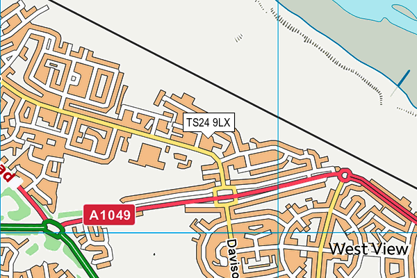 TS24 9LX map - OS VectorMap District (Ordnance Survey)
