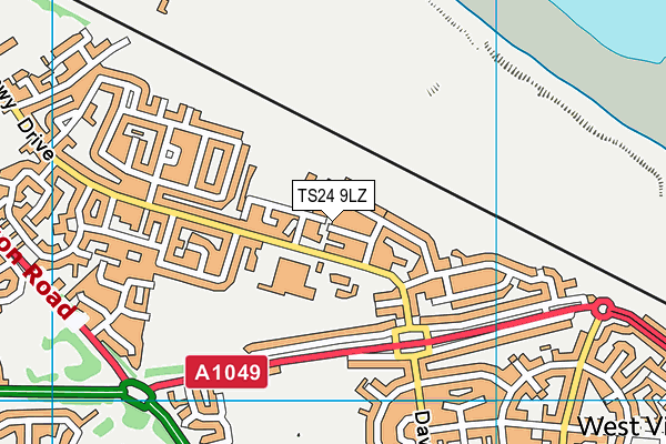 TS24 9LZ map - OS VectorMap District (Ordnance Survey)