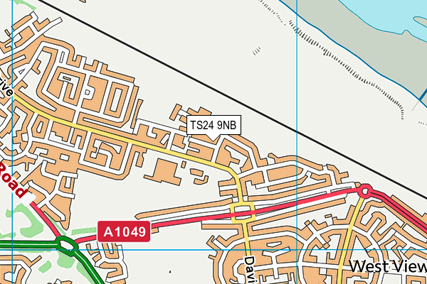 TS24 9NB map - OS VectorMap District (Ordnance Survey)