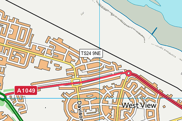 TS24 9NE map - OS VectorMap District (Ordnance Survey)