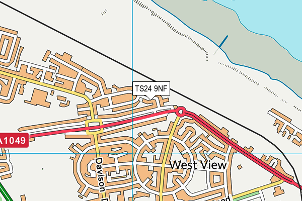 TS24 9NF map - OS VectorMap District (Ordnance Survey)
