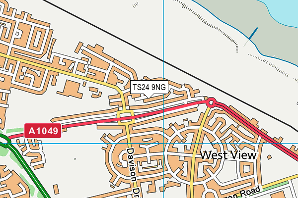 TS24 9NG map - OS VectorMap District (Ordnance Survey)