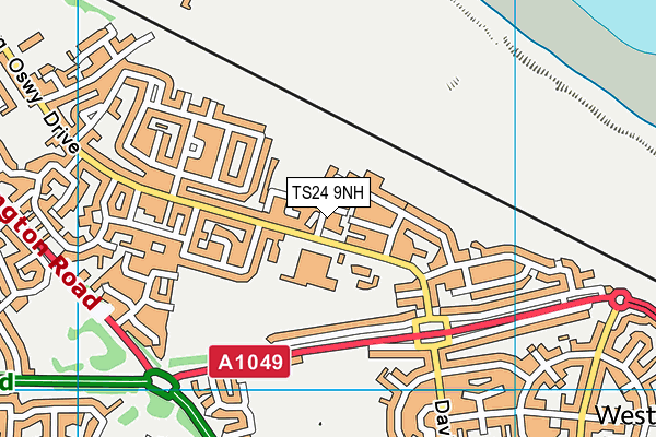 TS24 9NH map - OS VectorMap District (Ordnance Survey)