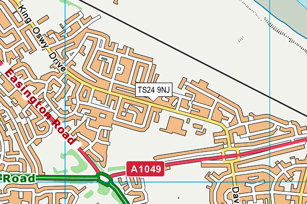 TS24 9NJ map - OS VectorMap District (Ordnance Survey)
