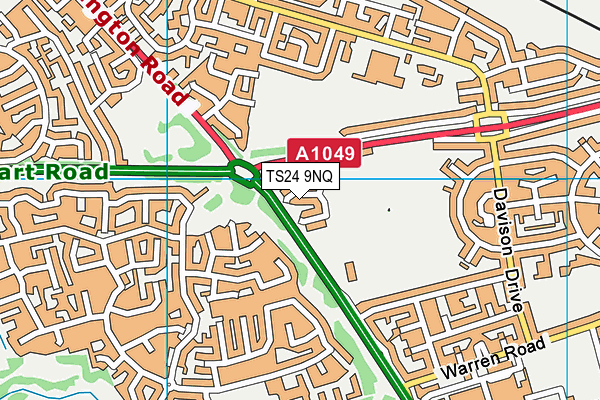 TS24 9NQ map - OS VectorMap District (Ordnance Survey)