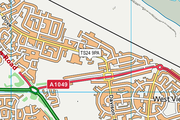 St John Vianney Catholic Primary School, Hartlepool map (TS24 9PA) - OS VectorMap District (Ordnance Survey)