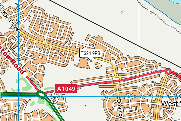 St Hilds Church Of England School map (TS24 9PB) - OS VectorMap District (Ordnance Survey)