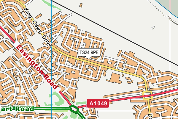 TS24 9PE map - OS VectorMap District (Ordnance Survey)