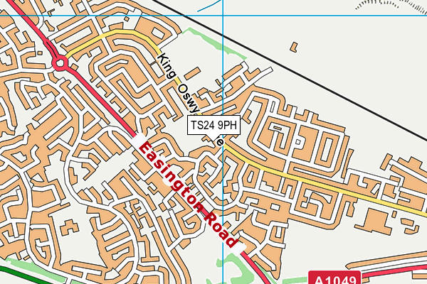 TS24 9PH map - OS VectorMap District (Ordnance Survey)