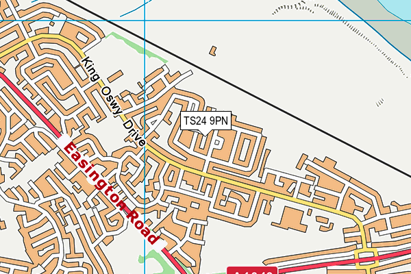 TS24 9PN map - OS VectorMap District (Ordnance Survey)