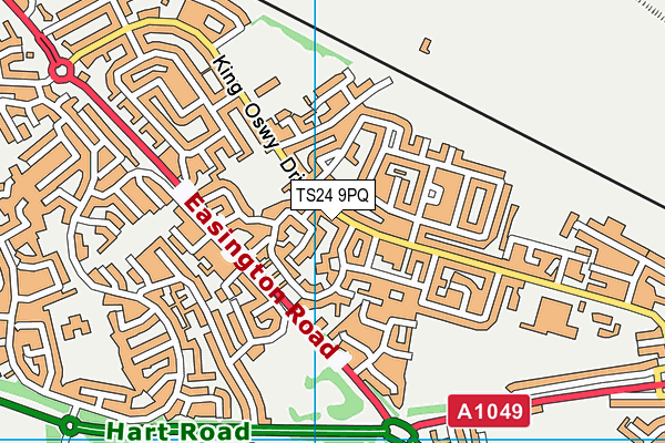 TS24 9PQ map - OS VectorMap District (Ordnance Survey)