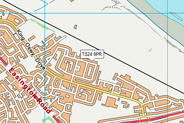 TS24 9PR map - OS VectorMap District (Ordnance Survey)