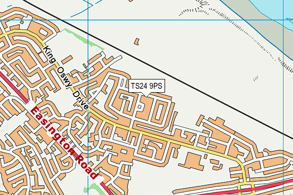 TS24 9PS map - OS VectorMap District (Ordnance Survey)