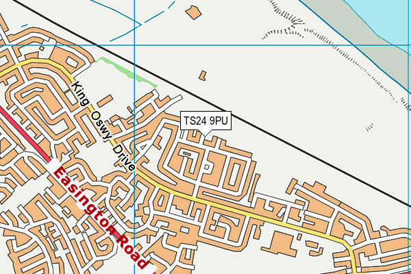 TS24 9PU map - OS VectorMap District (Ordnance Survey)