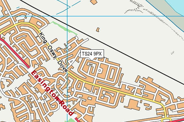 TS24 9PX map - OS VectorMap District (Ordnance Survey)